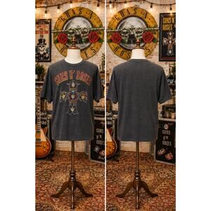 Vintage Y2K Guns N’ Roses Skull Cross Graphic Band Tee XL